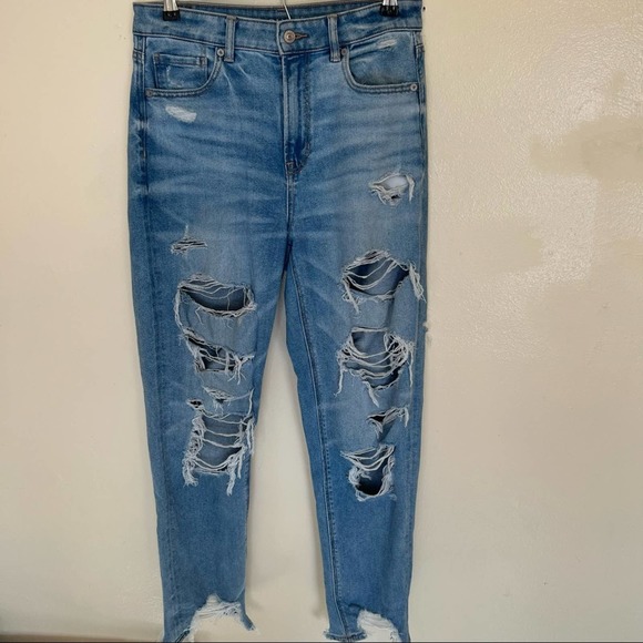 American Eagle Outfitters Denim - American Eagle Distressed Mom Jeans 8 long